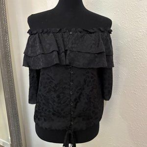 Zadig & Voltaire Tease Jac Leo Top - Black - Size XS